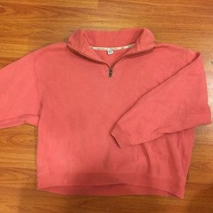 Salmon Tommy Bahama Quarter Zip Sweatshirt